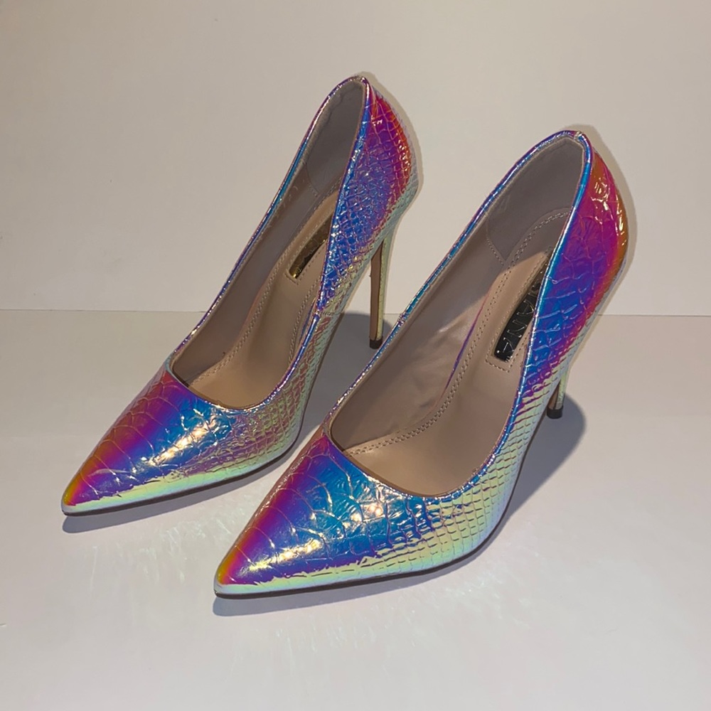 Beautiful unicorn snakeskin heels
